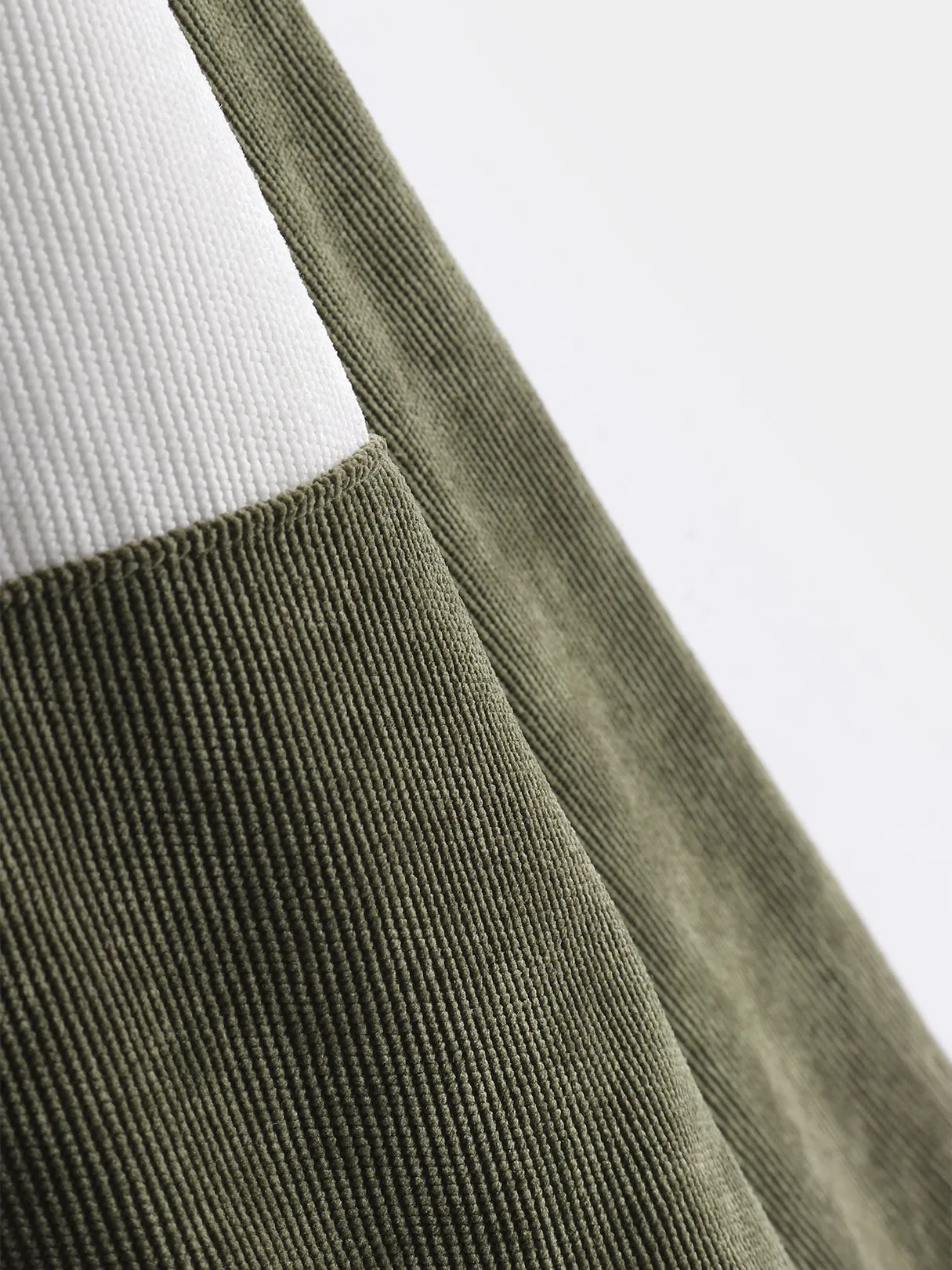 OEM ODM Stripe Zip Back Long Sleeve Army Green Plus Size Coats & Jackets