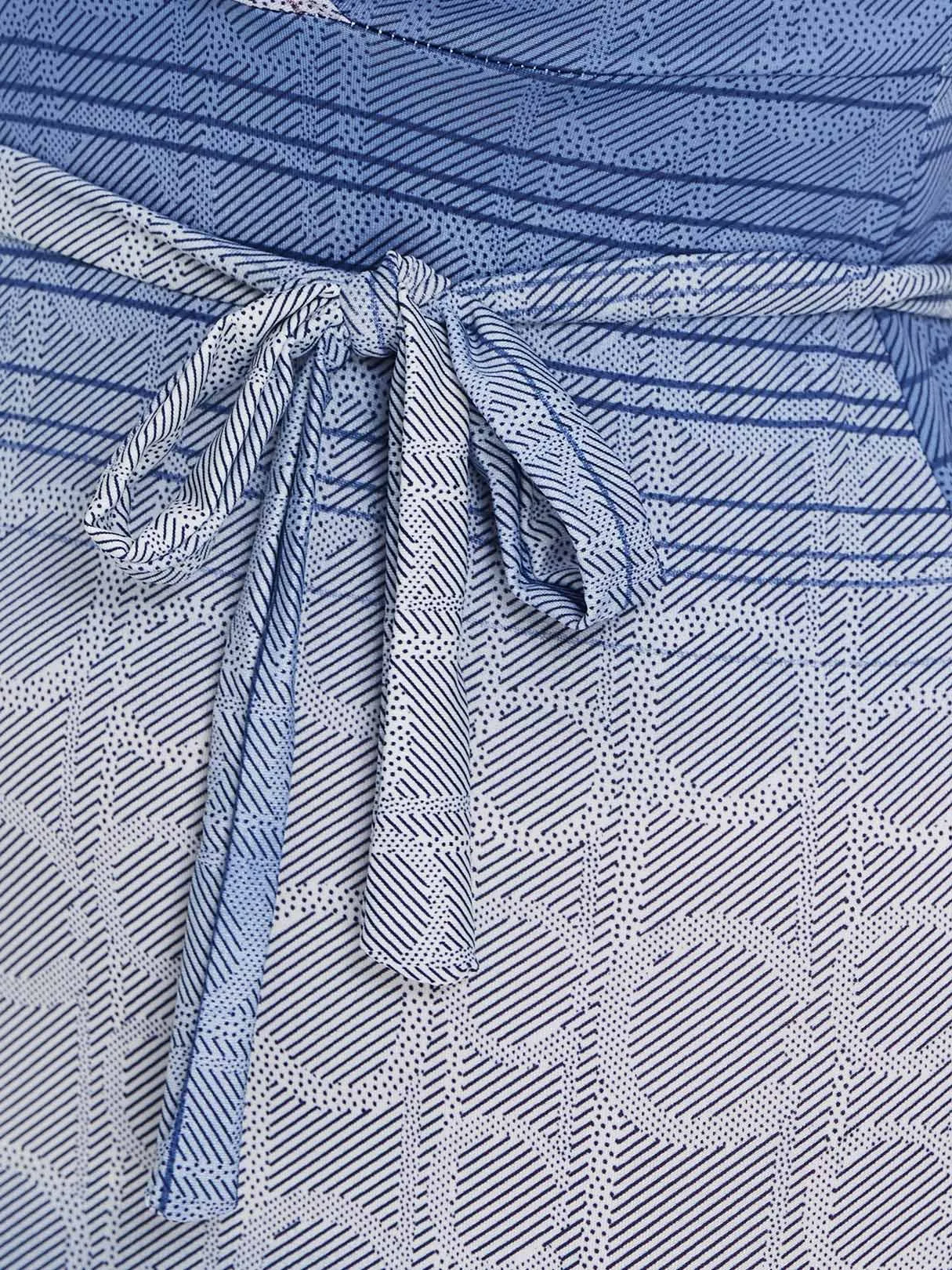 OEM ODM V-Neck Belt Self-Tie Wrap Half Sleeve Plus Size Dress