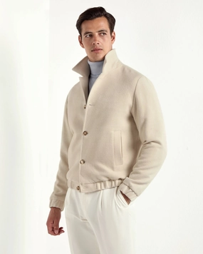 Off-white bomber jacket - Made in Italy Off-white bomber jacket - Made in Italy