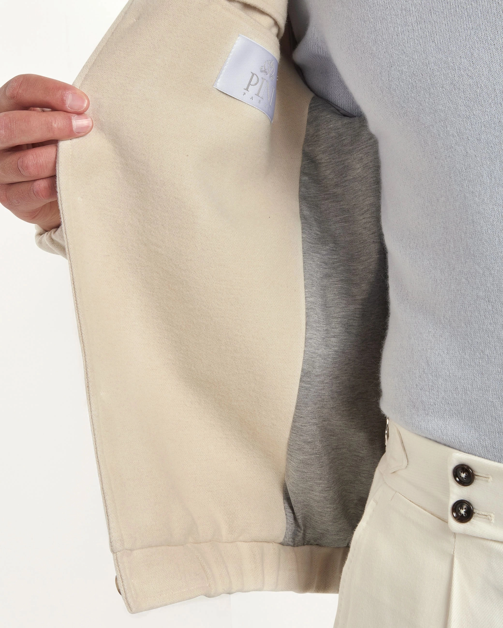 Off-white bomber jacket - Made in Italy