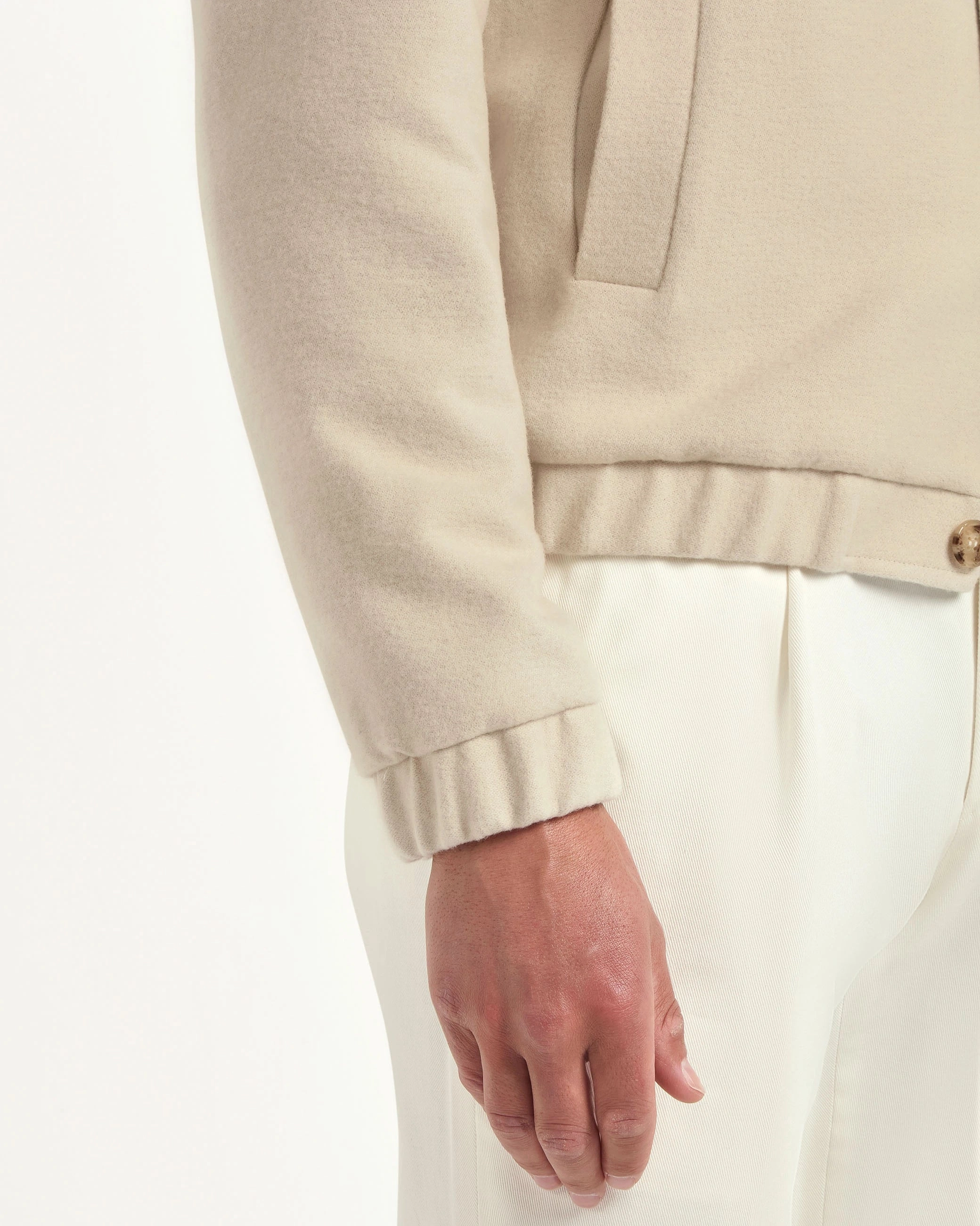 Off-white bomber jacket - Made in Italy