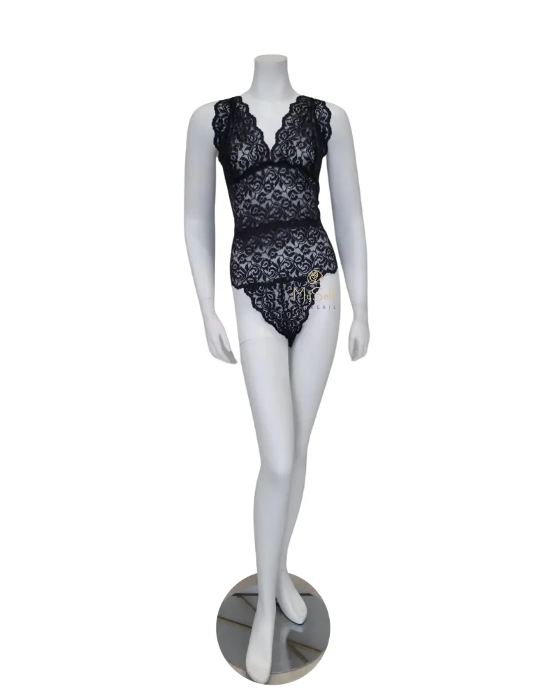 Oh La La Cheri Black Galloon Lace Plus Size Soft Teddy
