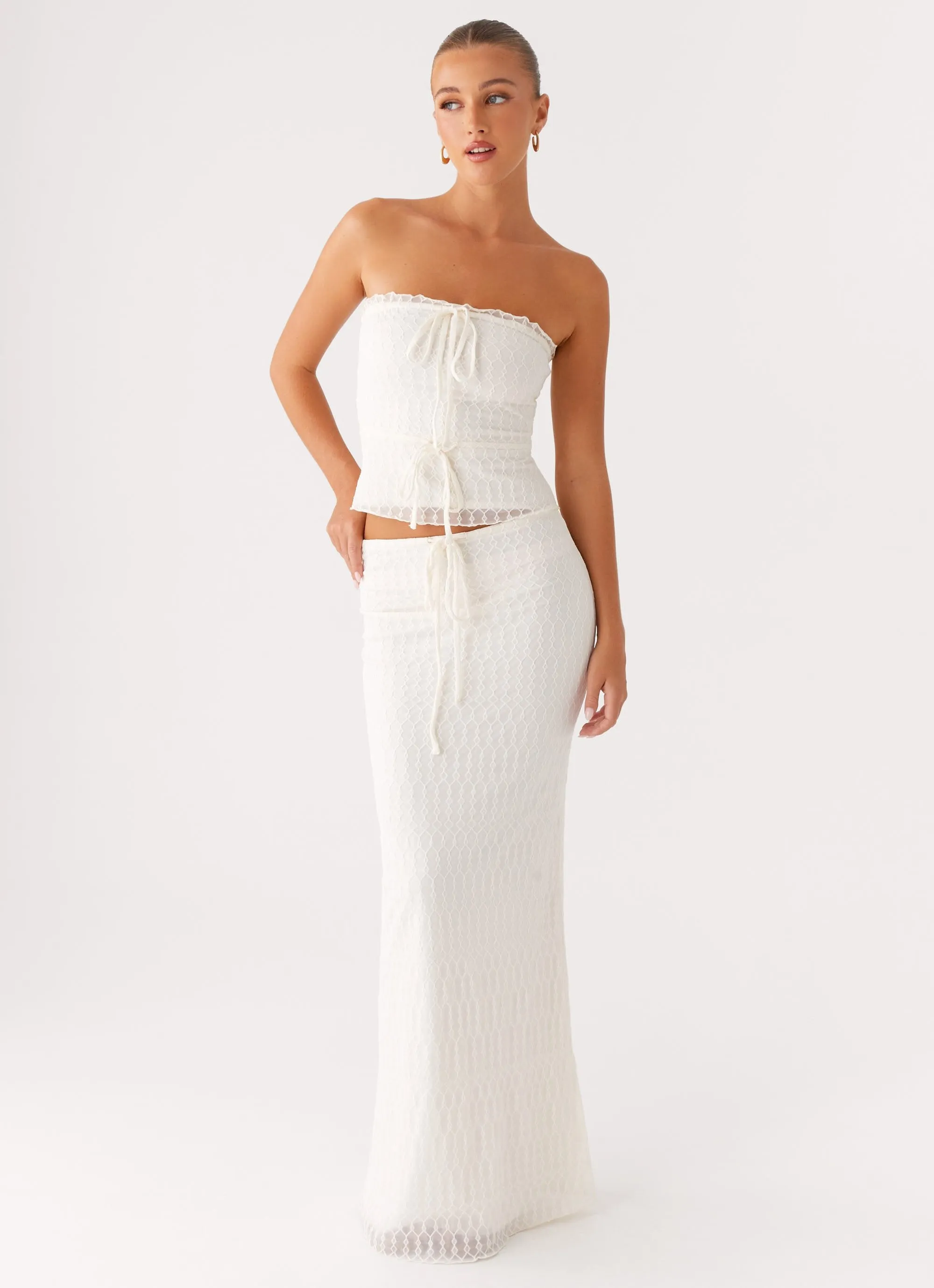 Sleek Appeal Blakely Maxi Skirt - Ivory