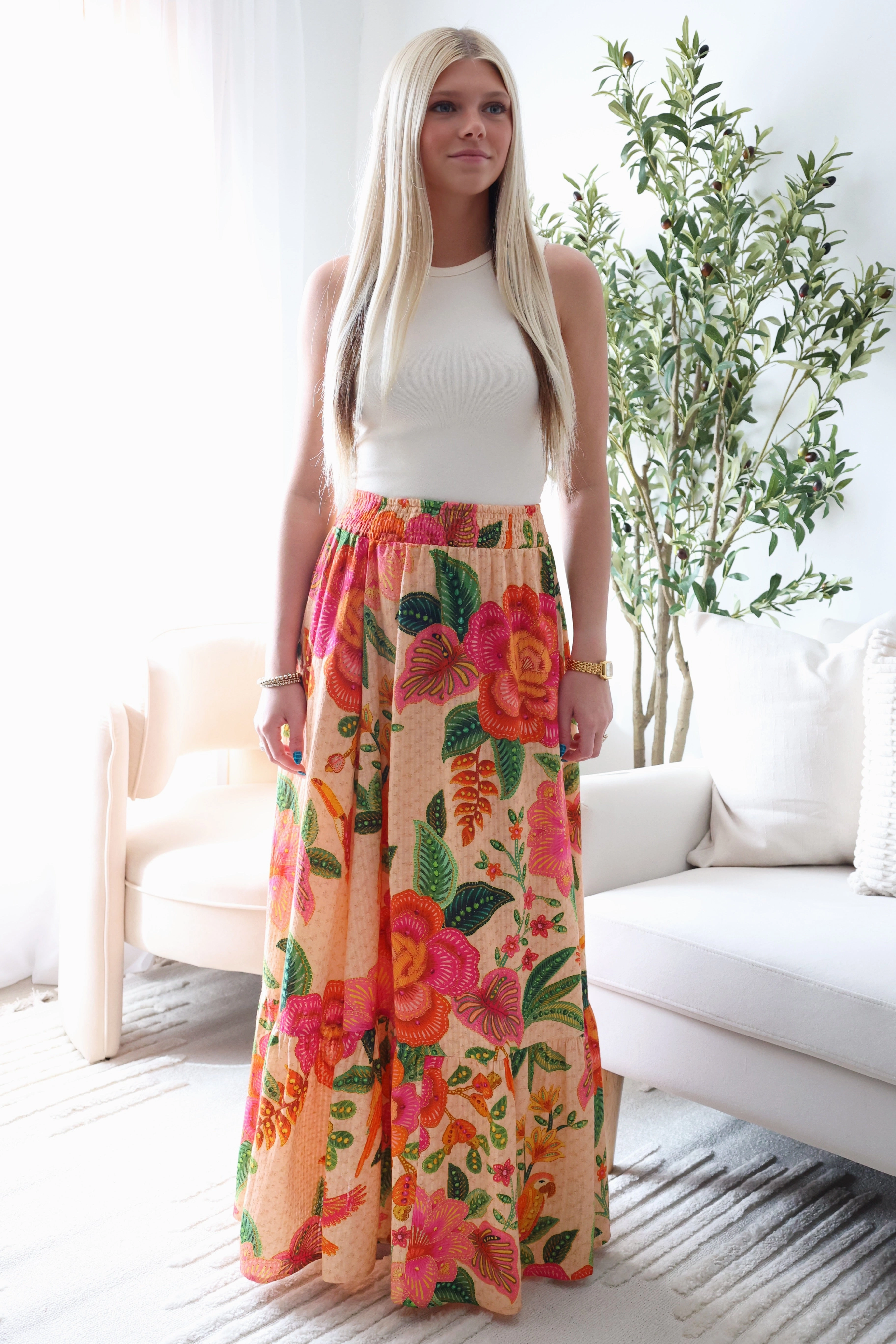 Contrast Stitch Accent On My Mind Knit Tank - Ivory