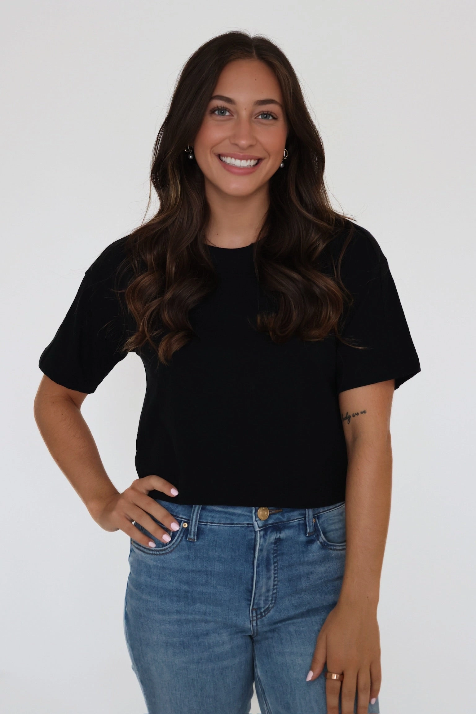 On the Go Tee- True Black ConvertibleSleeves Bamboo Derived Material