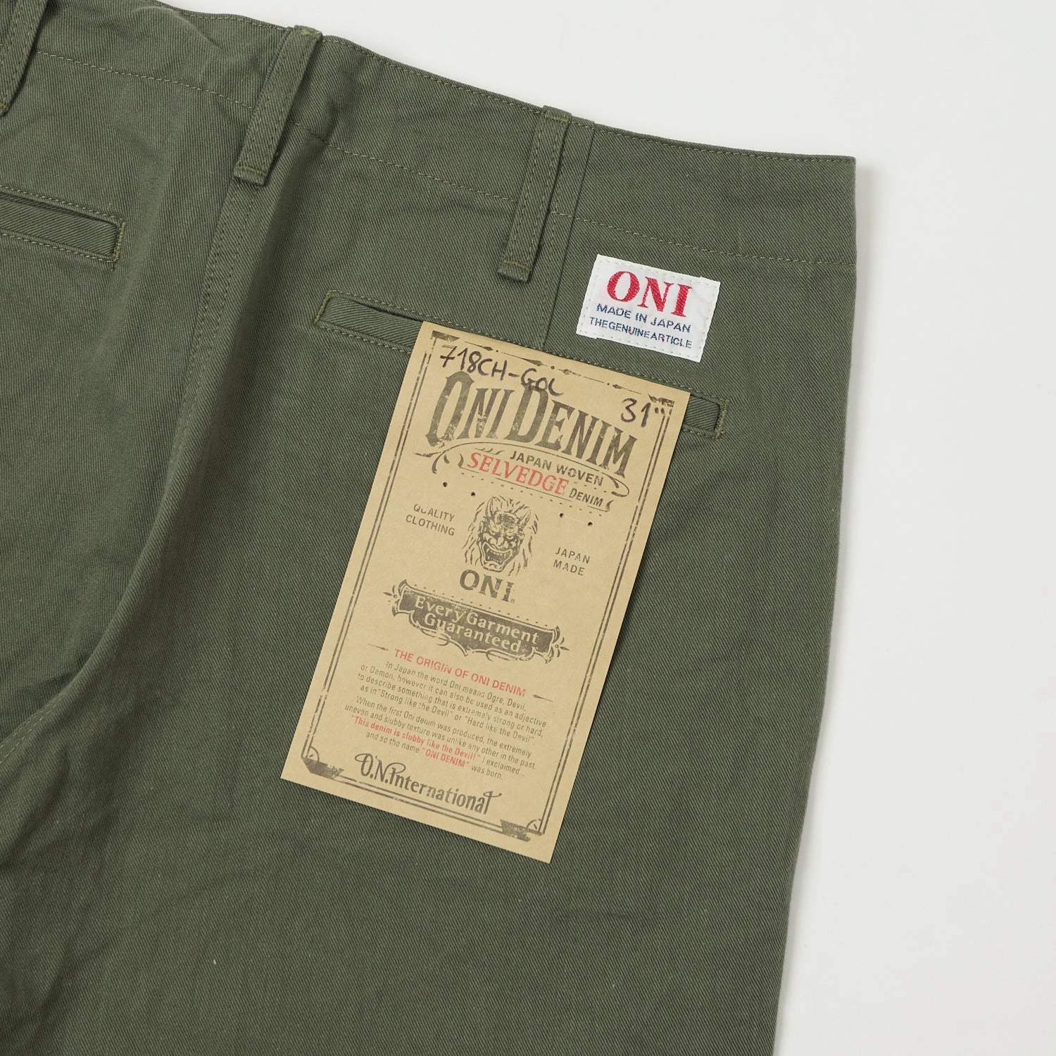 ONI 718CH-GOL Regular Straight Chino - Grey/Olive