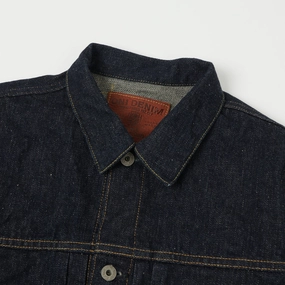 ONI Denim 01507-NI 16.5oz Natural Indigo Type-I Denim Jacket - One Wash