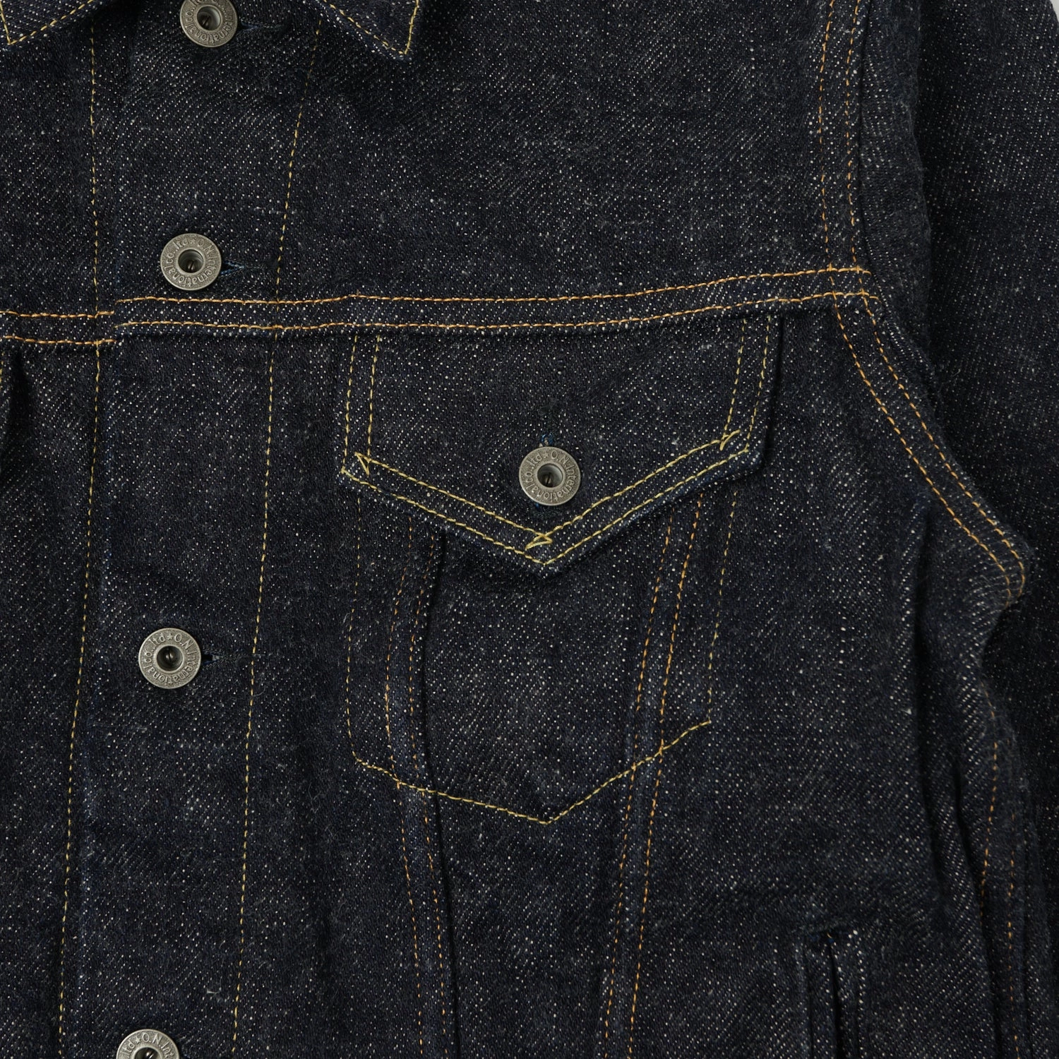 ONI Denim 02527P-DIZR 20oz 'Dark Indigo 'Secret Denim' Type-III Pocket Denim Jacket - One Wash