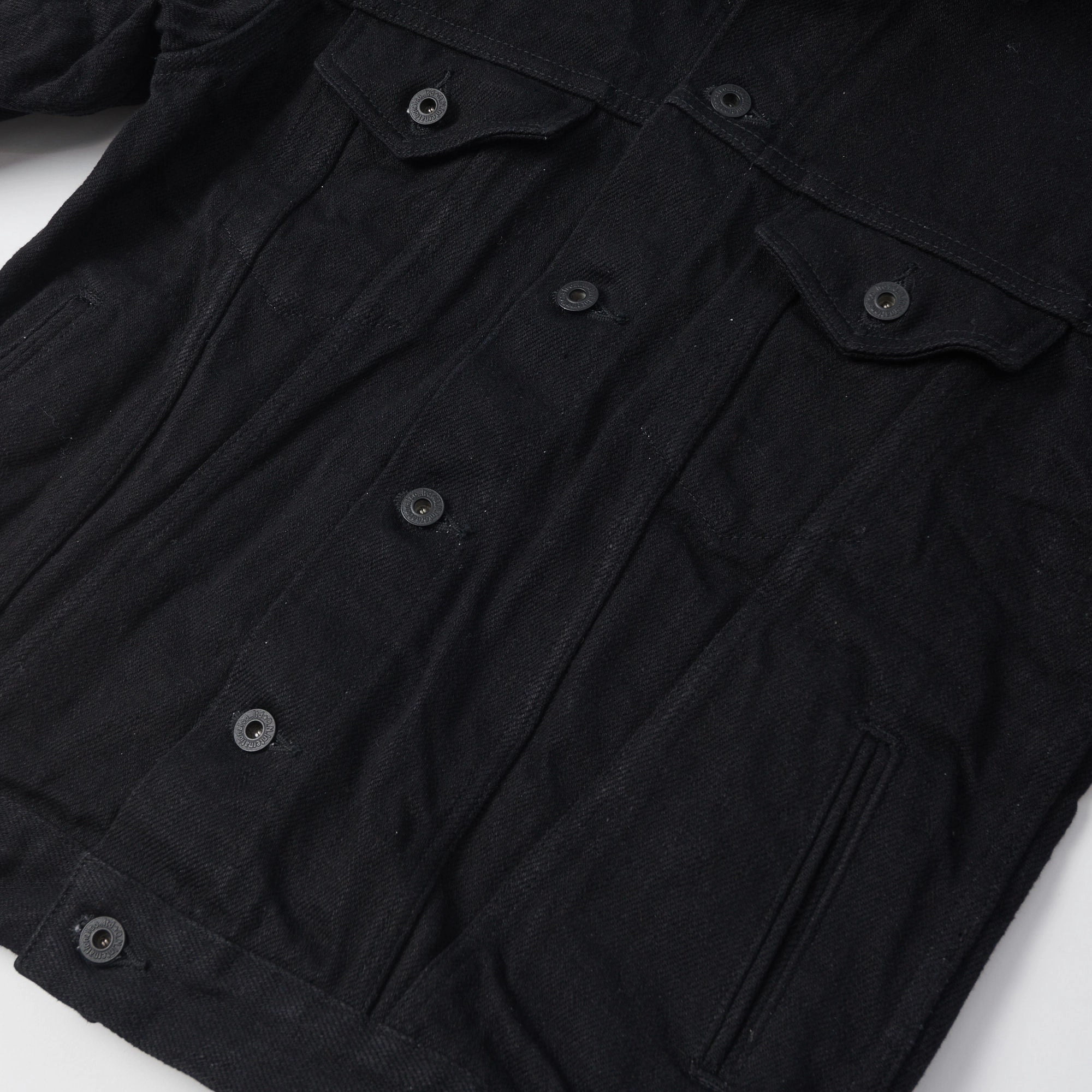 ONI Denim 02527PZR-IDBK 20oz 'Indigo x Black Secret Denim' Type III Denim Jacket - Rinsed