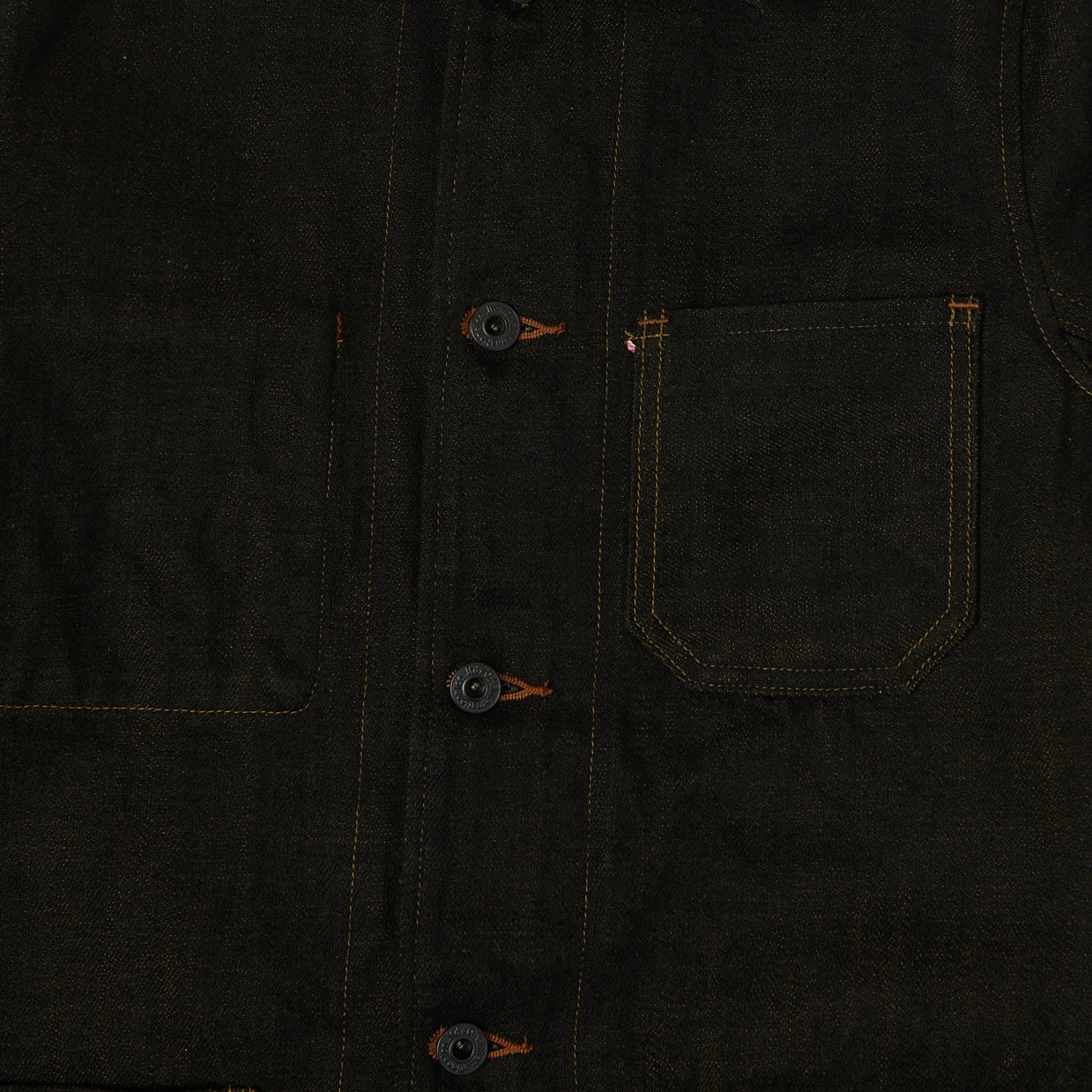ONI Denim 03100-BKOL 12.5oz Black x Olive Work Jacket - One Wash