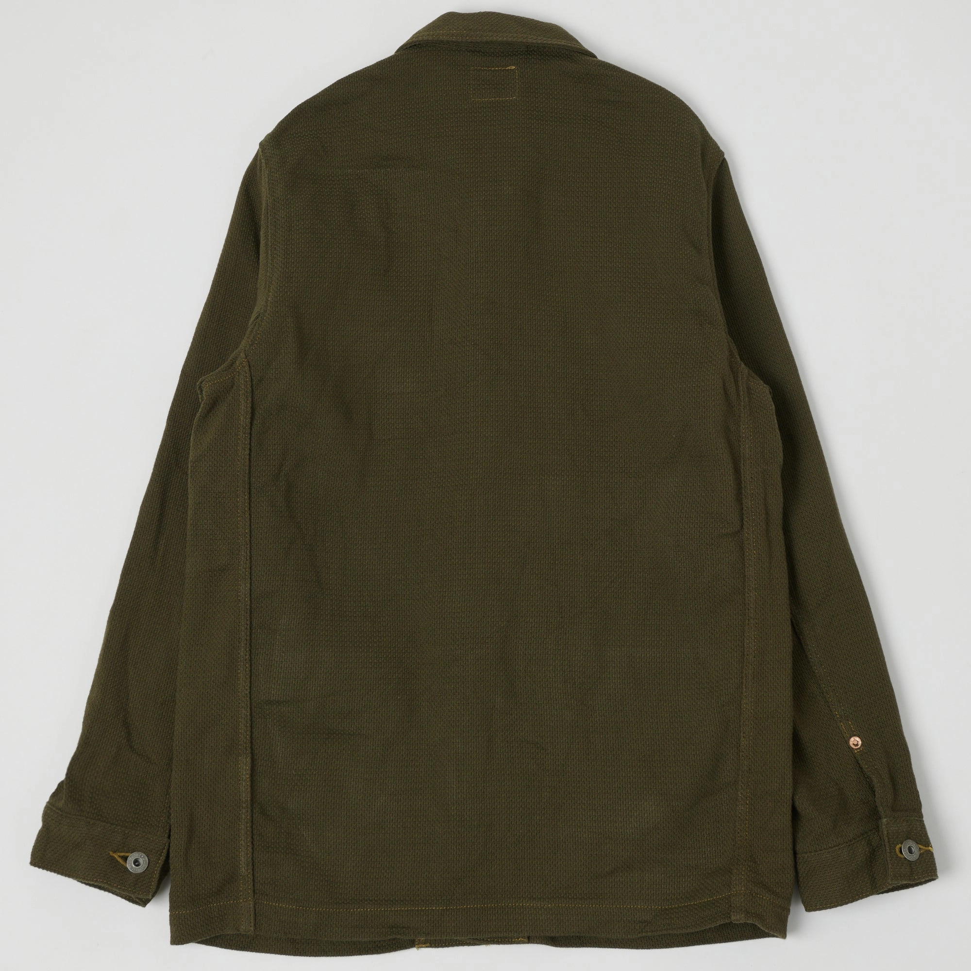 ONI Denim 03100-OLVDR Sashiko Dobby Coverall Jacket - Olive Drab