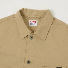 ONI Denim 03500-8BE 8oz 'Beta Chambray' Coverall Jacket - Beige ONI Denim 03500-8BE 8oz 'Beta Chambray' Coverall Jacket - Beige