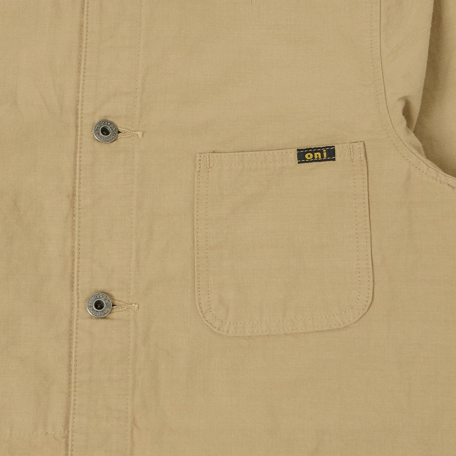 ONI Denim 03500-8BE 8oz 'Beta Chambray' Coverall Jacket - Beige