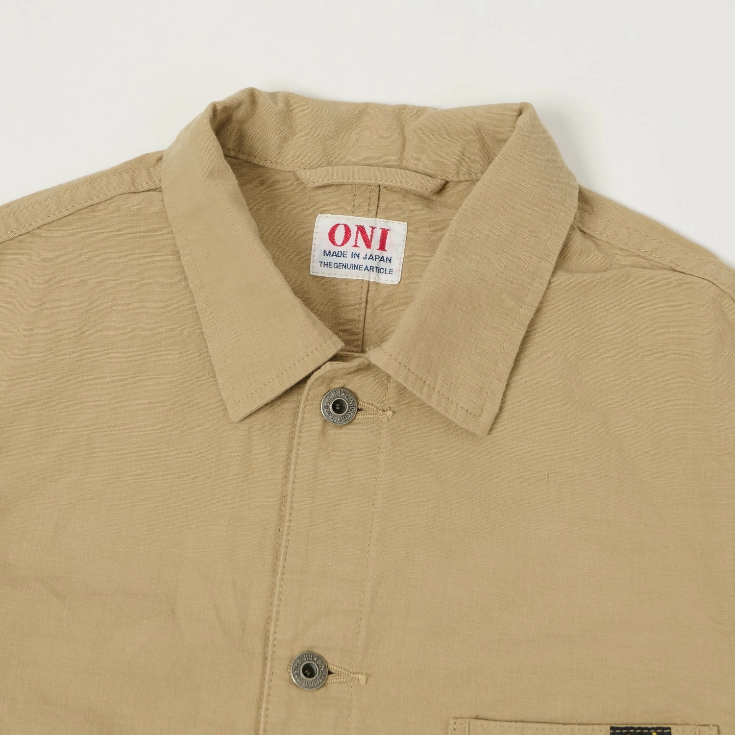 ONI Denim 03500-8BE 8oz 'Beta Chambray' Coverall Jacket - Beige