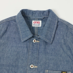 ONI Denim 03500-HCSV 8oz Chambray Coverall Jacket - Blue ONI Denim 03500-HCSV 8oz Chambray Coverall Jacket - Blue