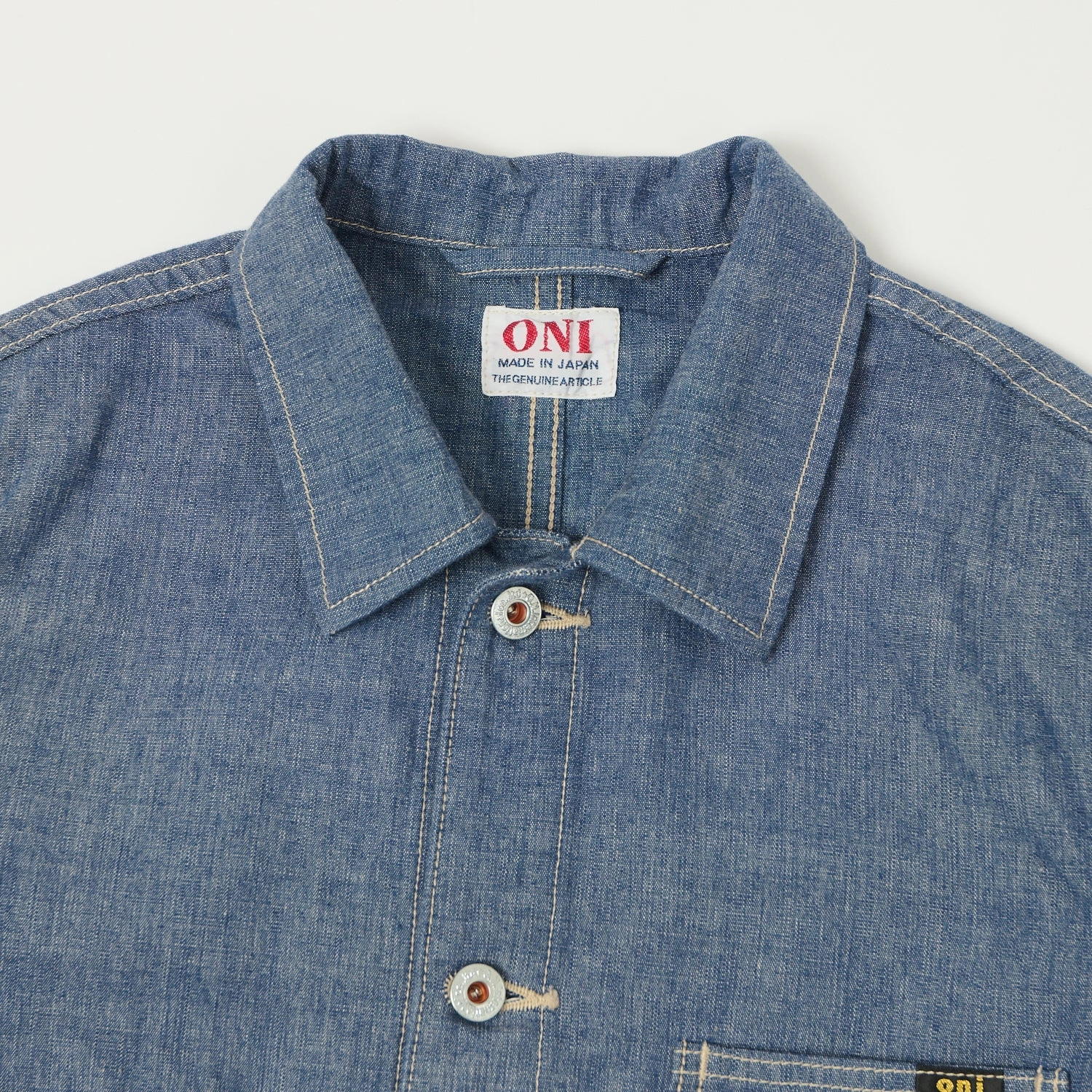 ONI Denim 03500-HCSV 8oz Chambray Coverall Jacket - Blue