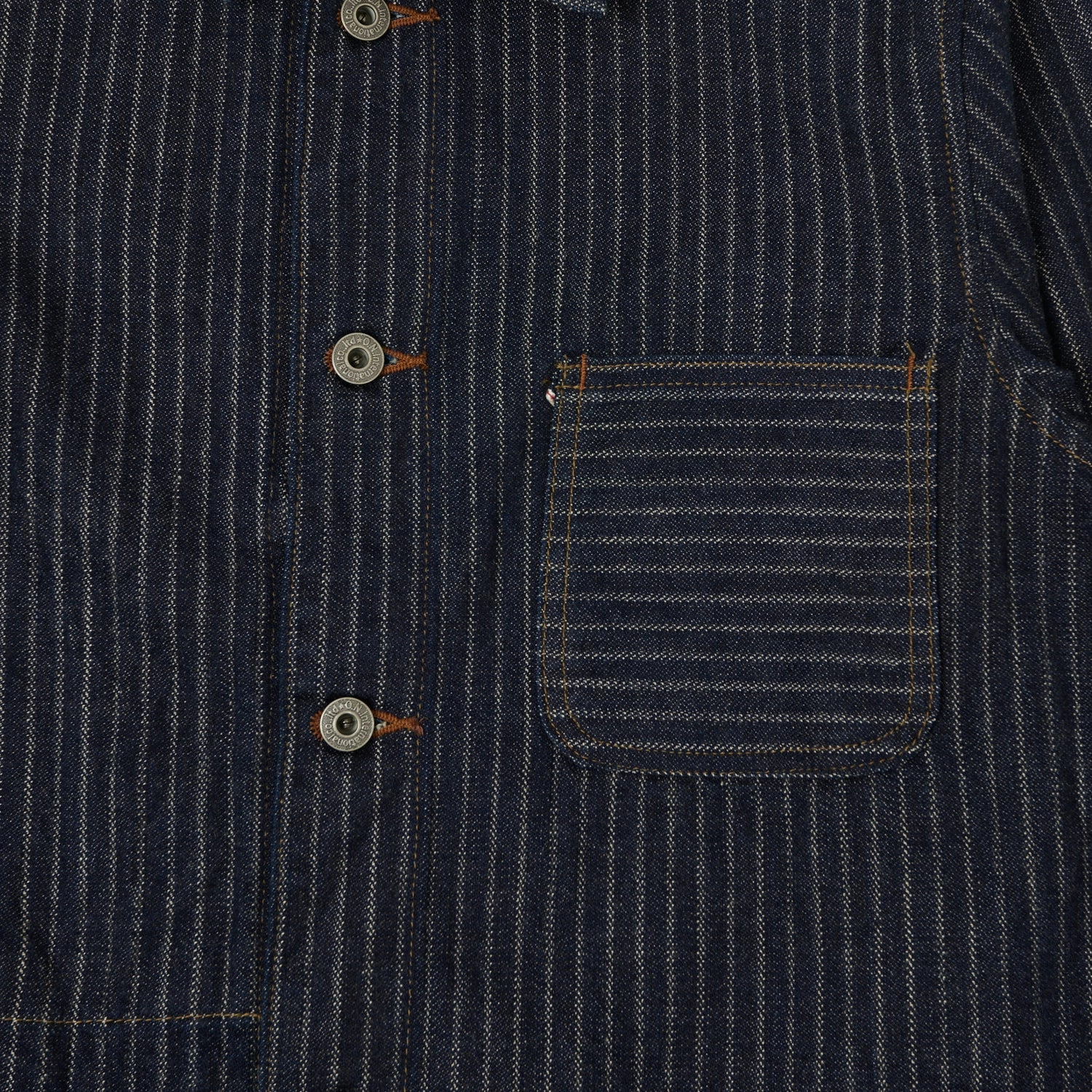 ONI Denim 03501-HJS 12oz Drop Needle Coverall Jacket - One Wash