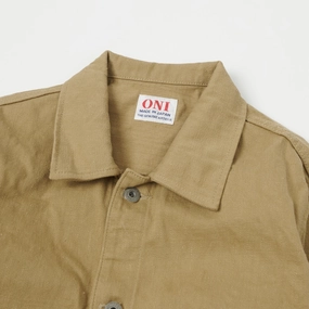 ONI Denim 03501-KHBESF Sulfur Coverall Jacket - Khaki Beige ONI Denim 03501-KHBESF Sulfur Coverall Jacket - Khaki Beige