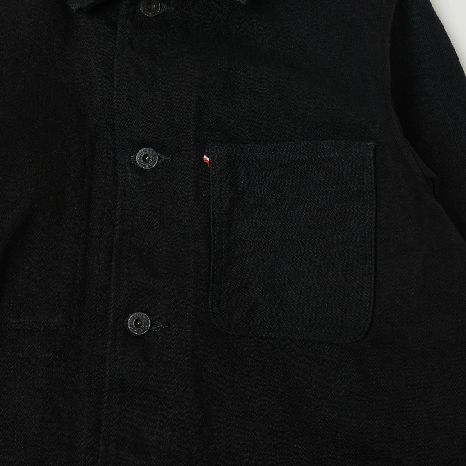 ONI Denim 03502ZR-BKBK 'Secret Denim' Coverall Jacket - Rinsed - Black