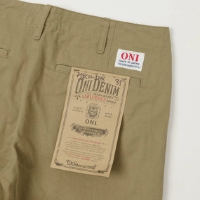 ONI Denim 718CH-KHB Regular Straight Chino - Khaki Beige ONI Denim 718CH-KHB Regular Straight Chino - Khaki Beige