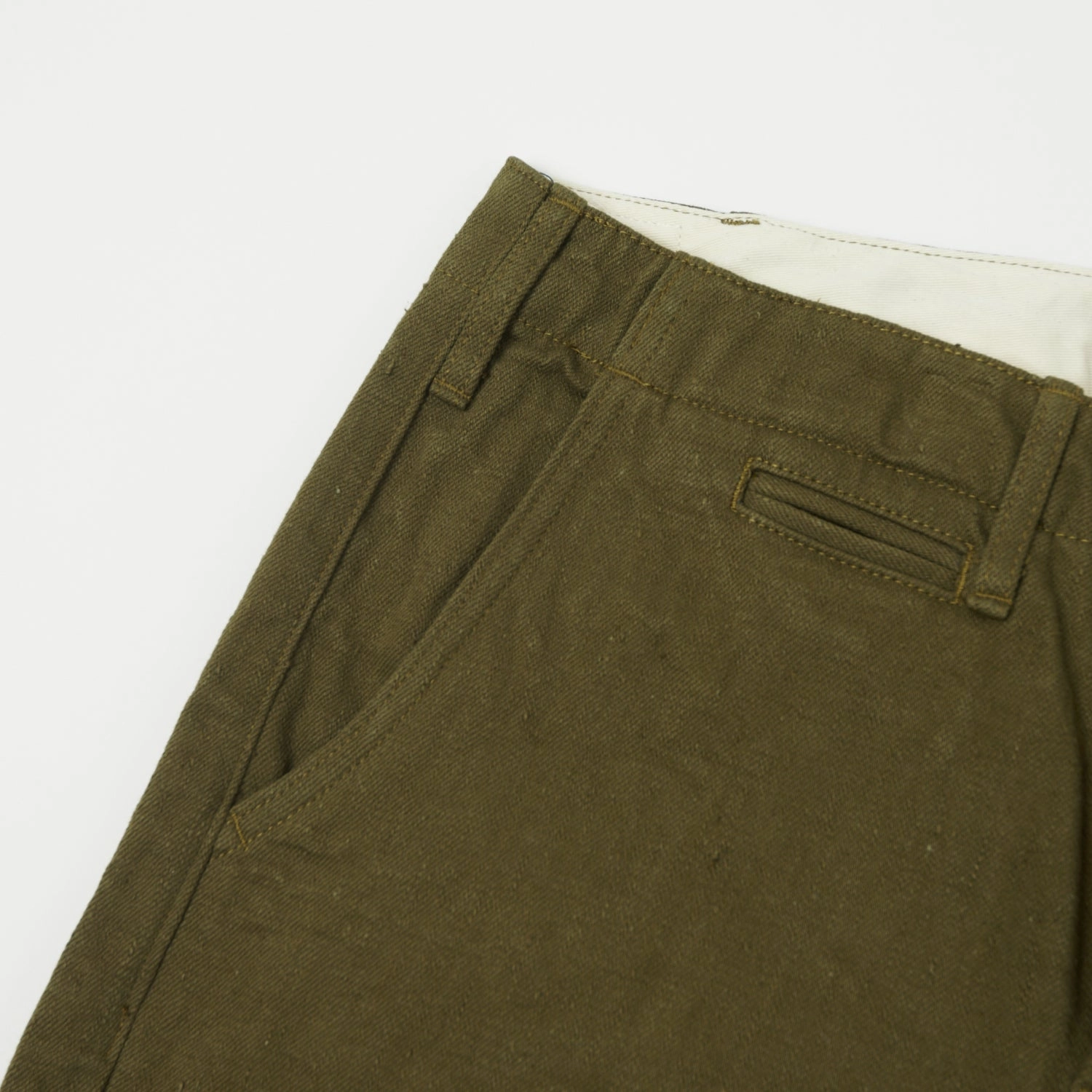 ONI Denim 727DK 12oz Dark Olive Sulfur Slim Straight Chino - Rinsed