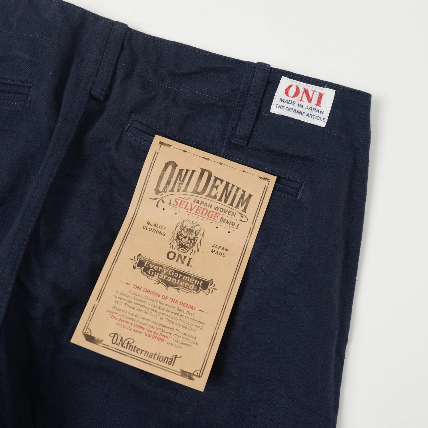 ONI Denim 727FR 12oz French Navy Sulfur Slim Straight Chino - Rinsed