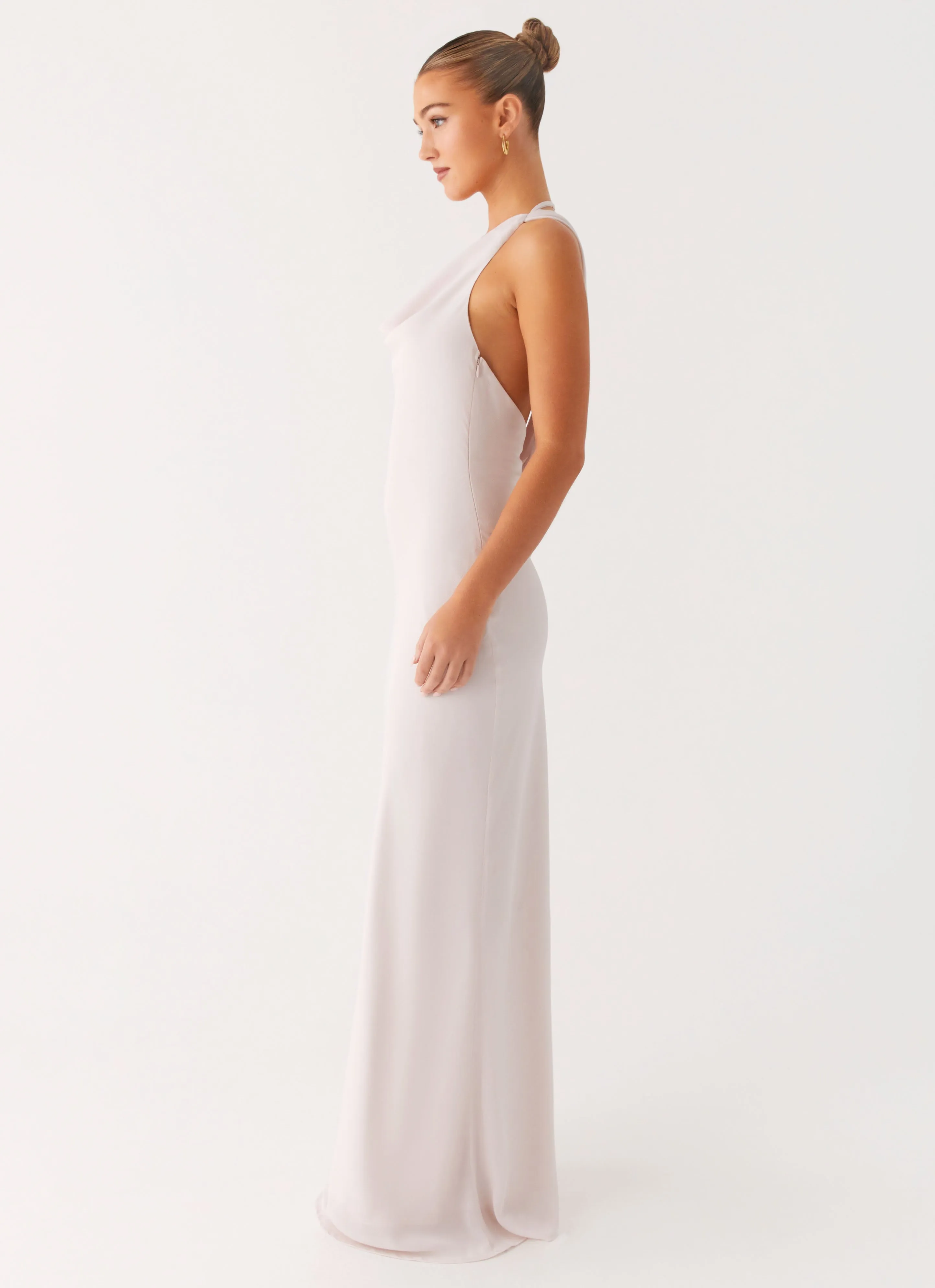 Opal Glow Maxi Dress - Off White Modern Fit Cocktail Party