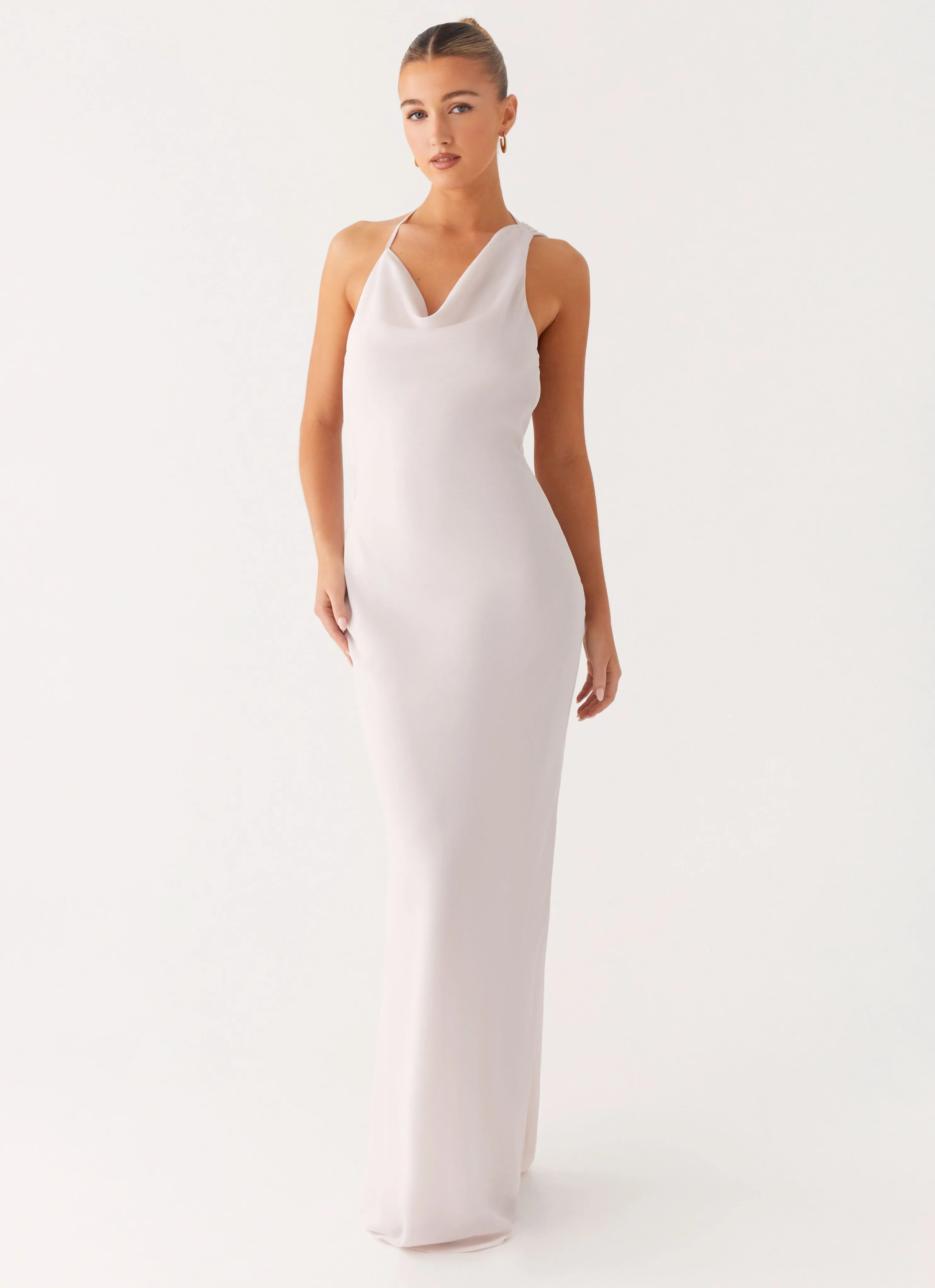 Opal Glow Maxi Dress - Off White Reinforced Side Vents