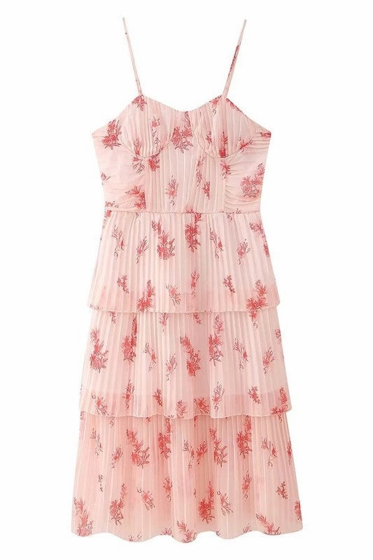 Casual Pullover Ophelia Floral Midi Dress (FINAL SALE)