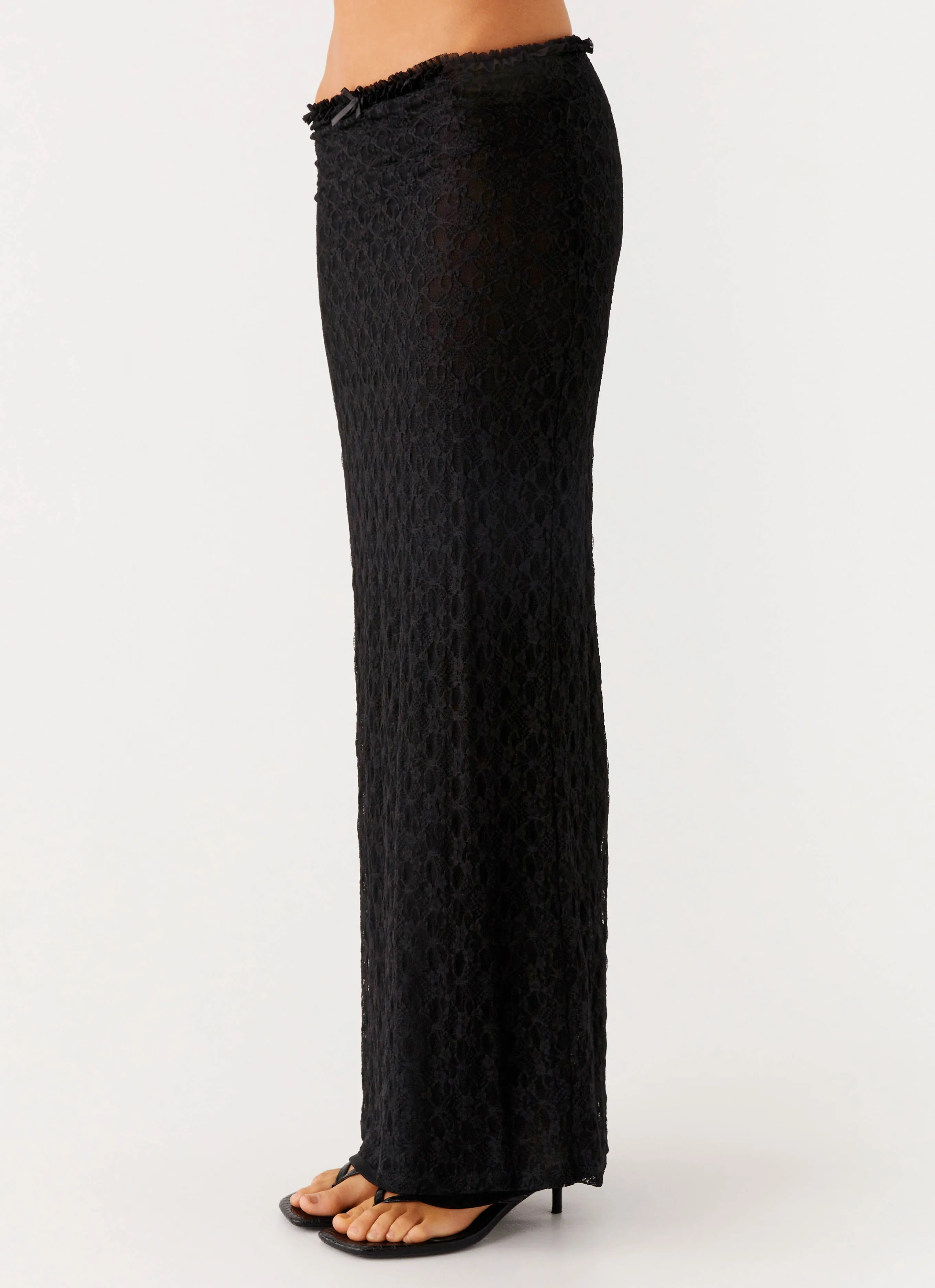 Opaque Lining Ophira Maxi Skirt - Black