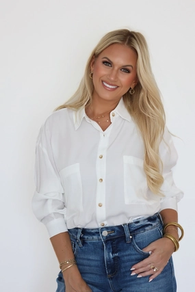 Organic Button Down DoubleLayered Collar