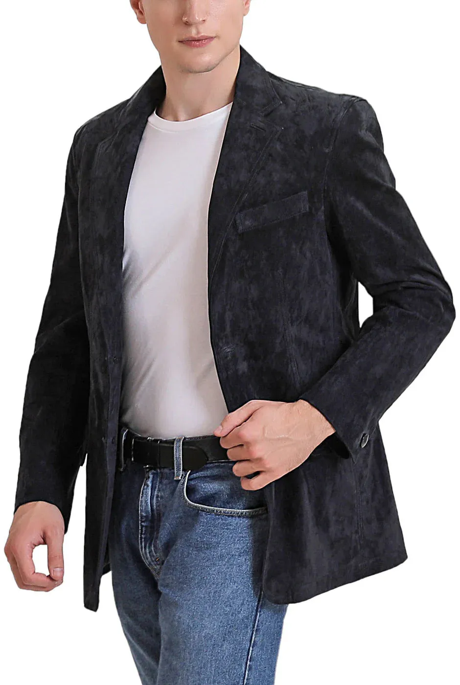 Orlith Black Suede Blazer