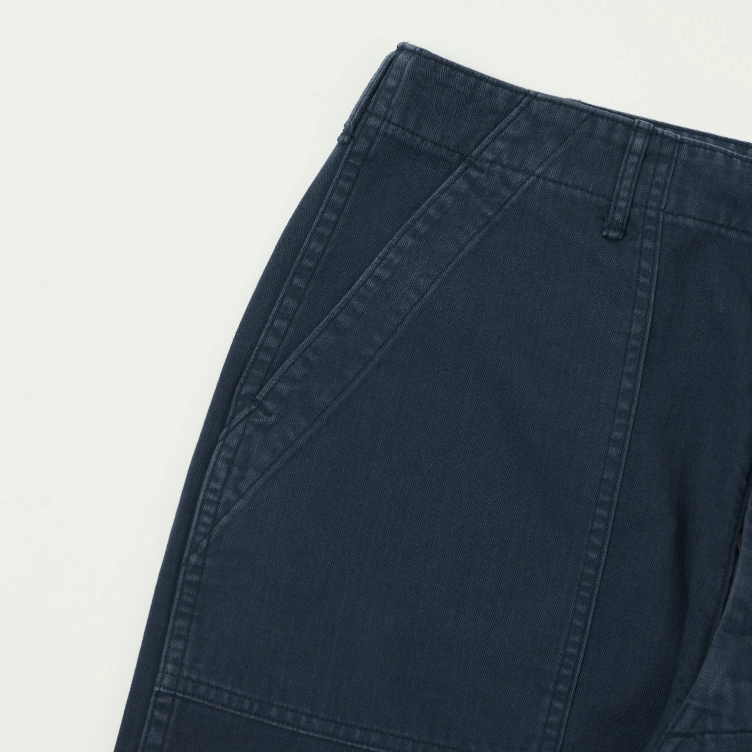 orSlow Herringbone Twill Lightweight Fatigue Pants - Navy