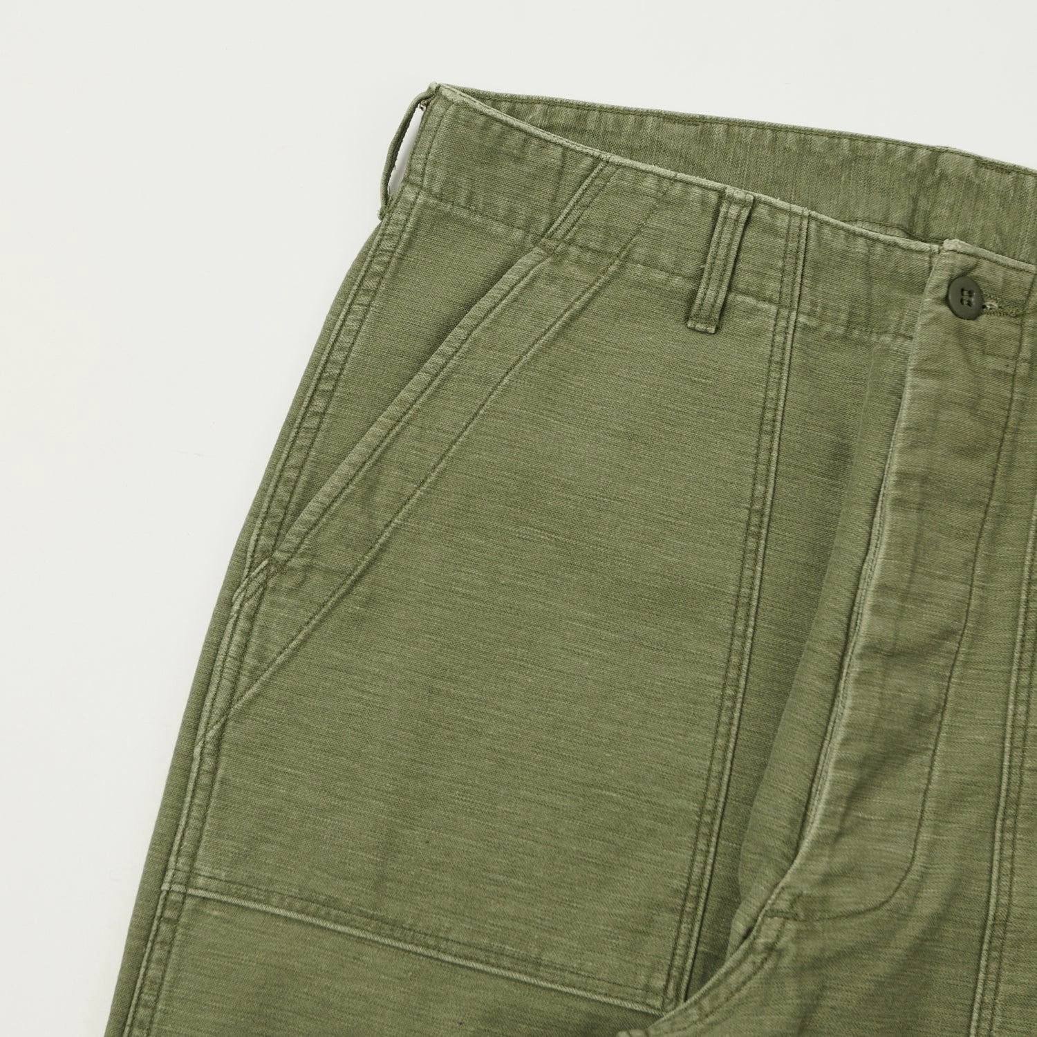 orSlow Vintage U.S. Army Fatigue Trousers - Olive Stone Wash