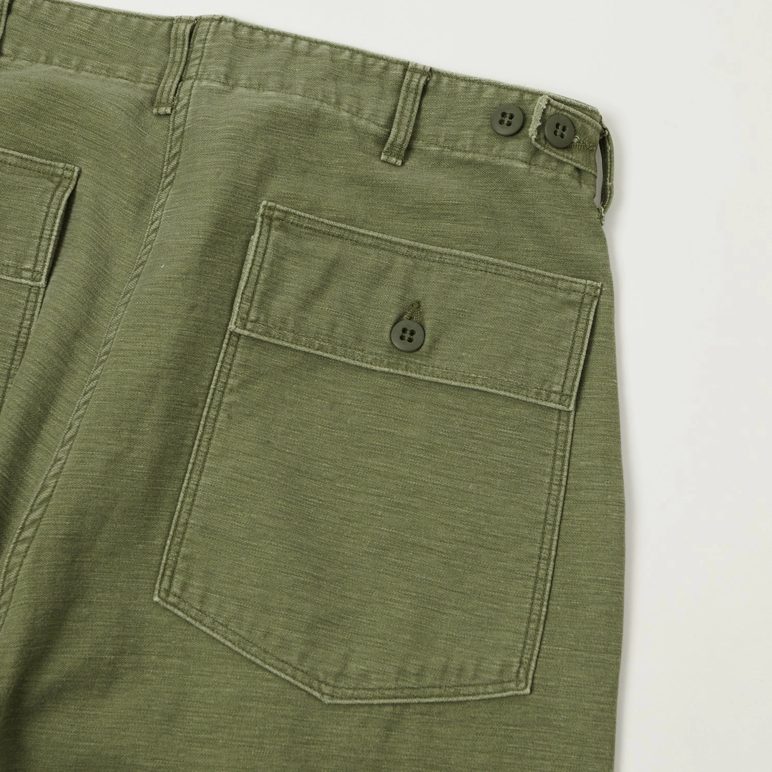 orSlow Vintage U.S. Army Fatigue Trousers - Olive Stone Wash