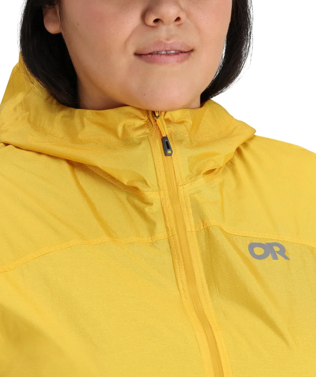 Outdoor Research Helium Women's Plus Size Rain Jacket Saffron sizes 2X - 3X