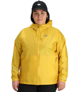 Outdoor Research Helium Women's Plus Size Rain Jacket Saffron sizes 2X - 3X