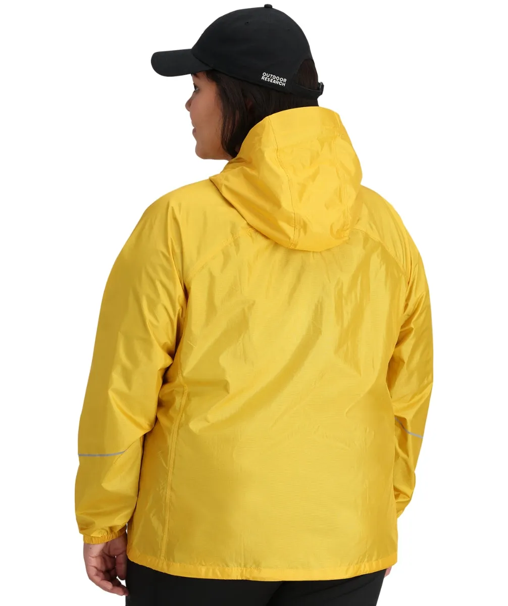 Outdoor Research Helium Women's Plus Size Rain Jacket Saffron sizes 2X - 3X