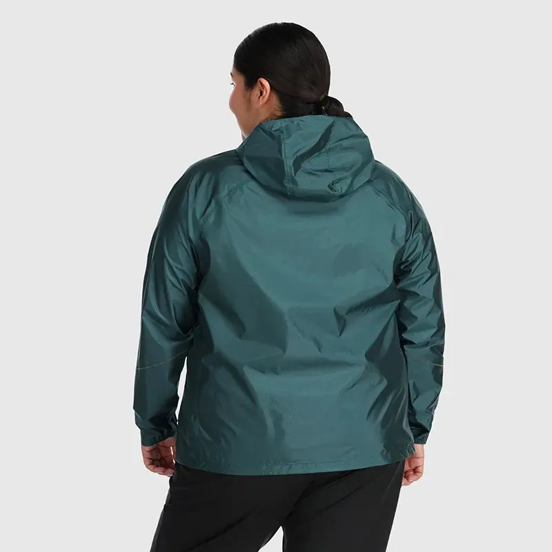 Outdoor Research Helium Women's Plus Size Rain Jacket Treeline sizes 1X - 4X