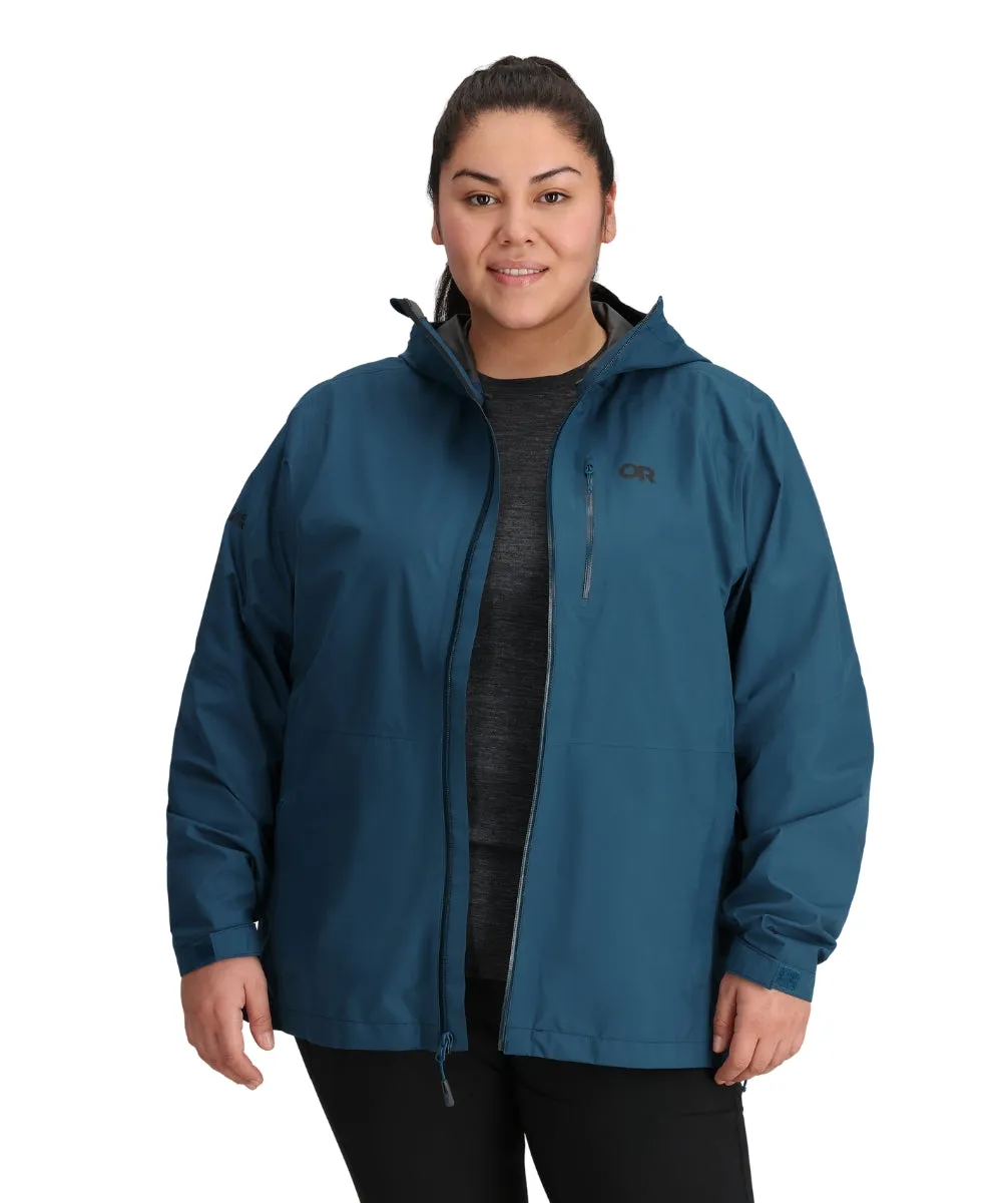 Outdoor Research Women’s Aspire II Goretex Rain Shell Jacket Harbor sizes 2X & 4X