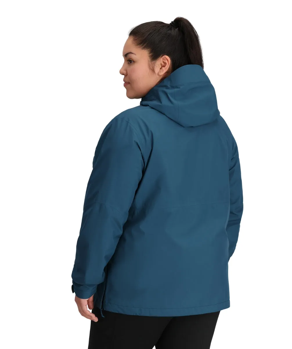 Outdoor Research Women’s Aspire II Goretex Rain Shell Jacket Harbor sizes 2X & 4X