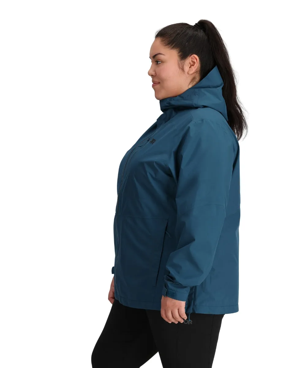 Outdoor Research Women’s Aspire II Goretex Rain Shell Jacket Harbor sizes 2X & 4X
