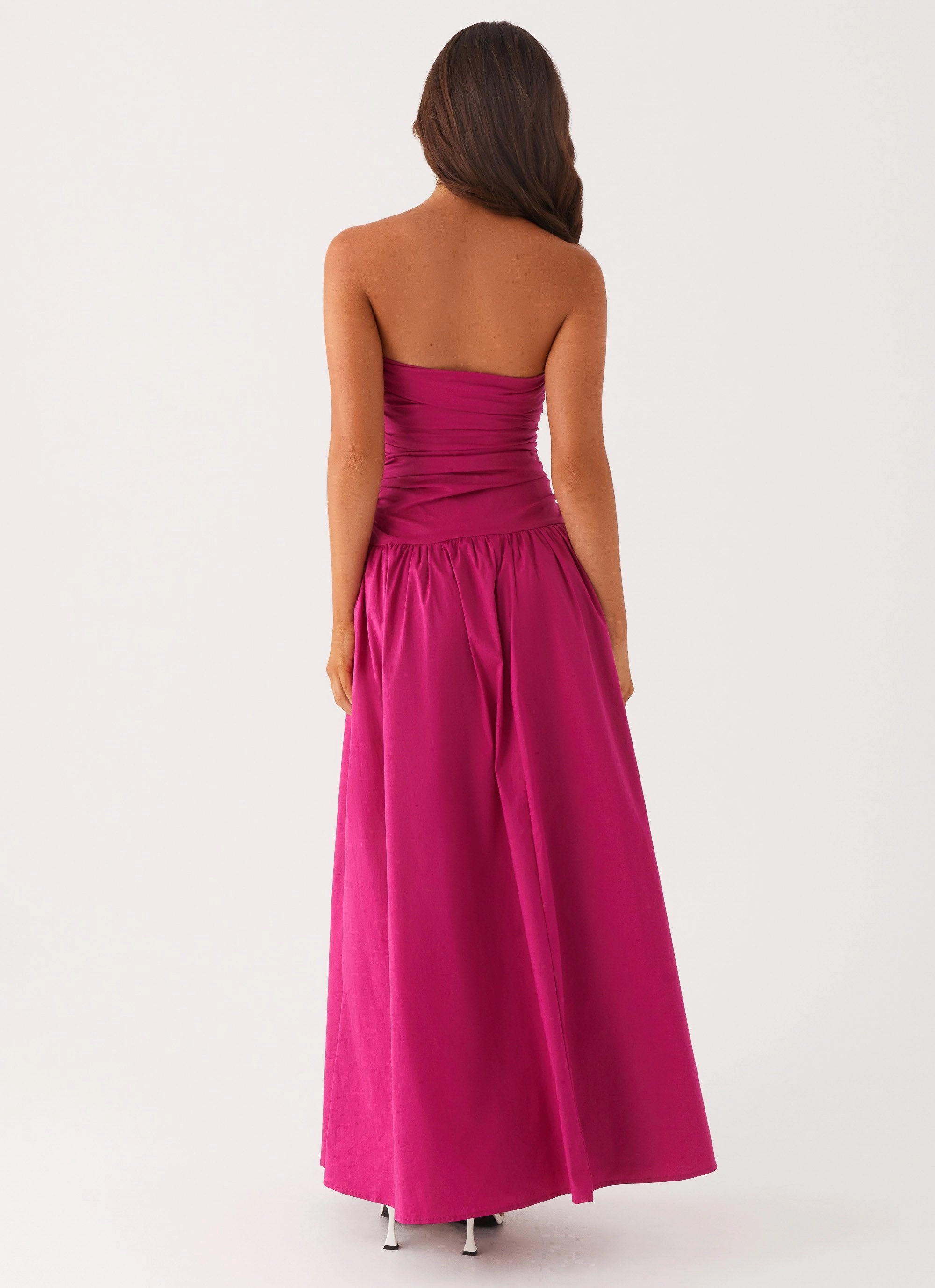 Perfect Comfort Wear Fall Style Carmel Maxi Dress - Fuchsia