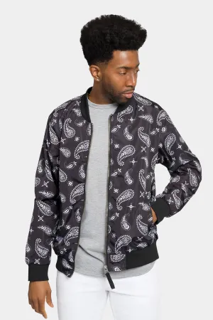 Paisley Print Bomber Jacket