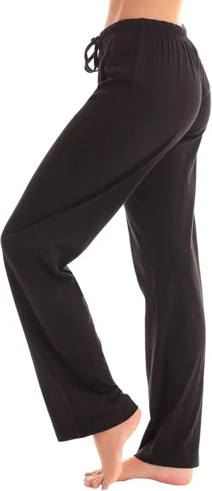 Pajamas Pants for Women Plaid Loose Fit Elastic Waist Drawstring Pants Wide Leg Pajama Pants Comfy Soft Lounge Pants
