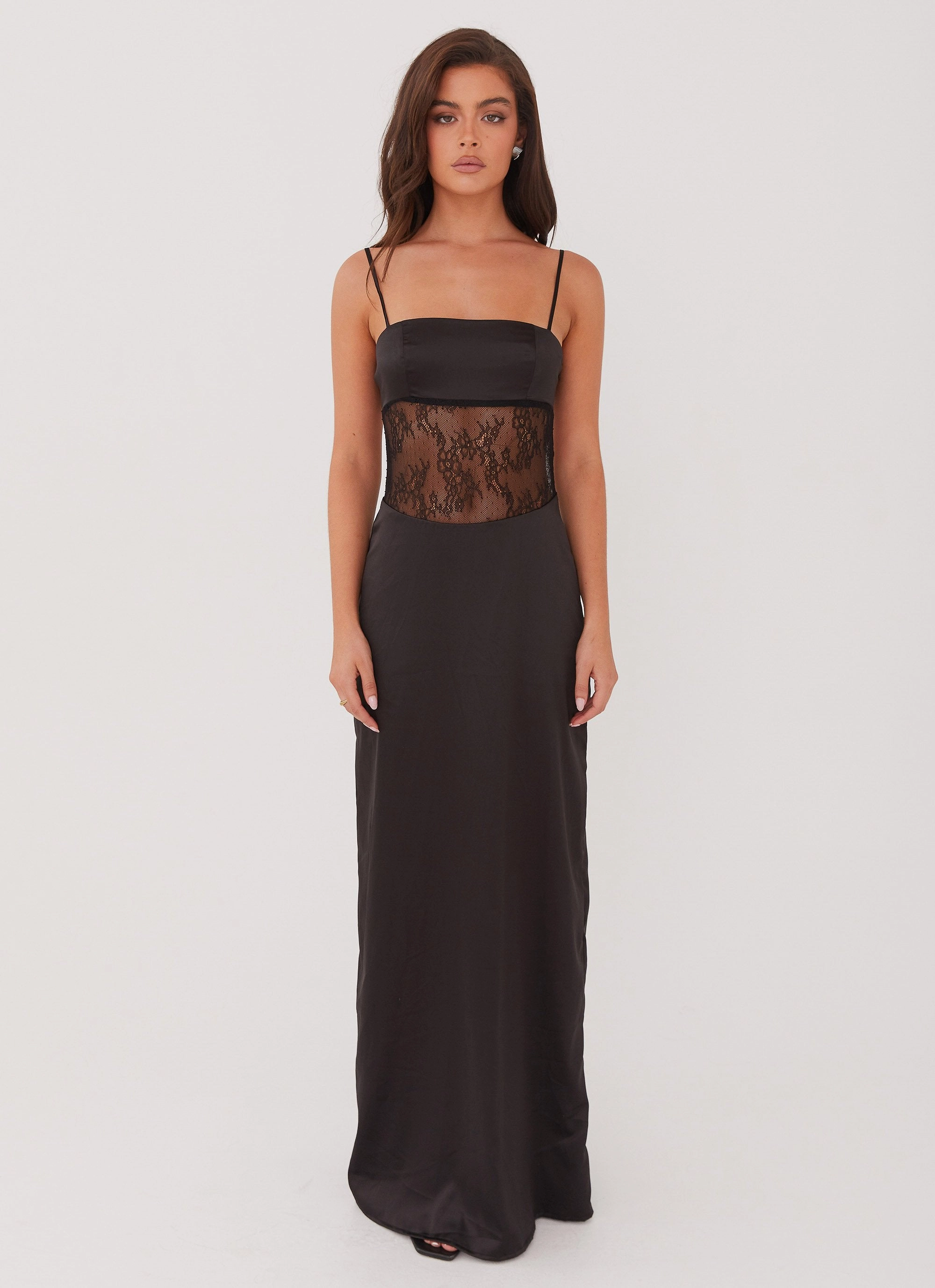 Wardrobe-Staple Palais Royale Lace Maxi Dress - Black