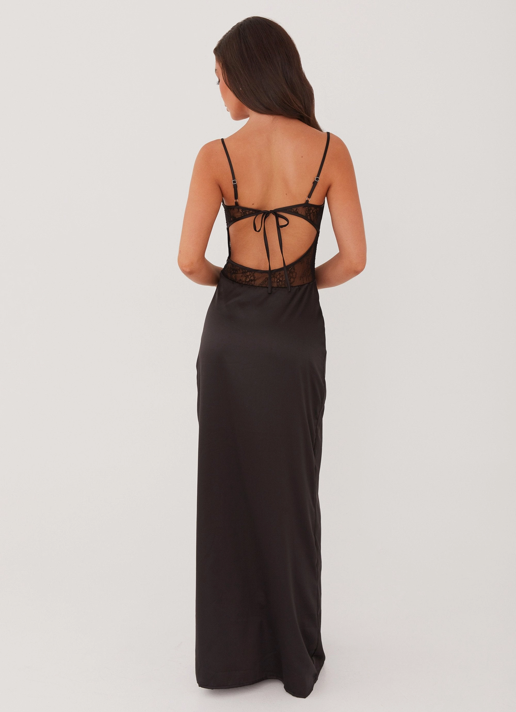 Palais Royale Lace Maxi Dress - Black All-season Breathable Layering
