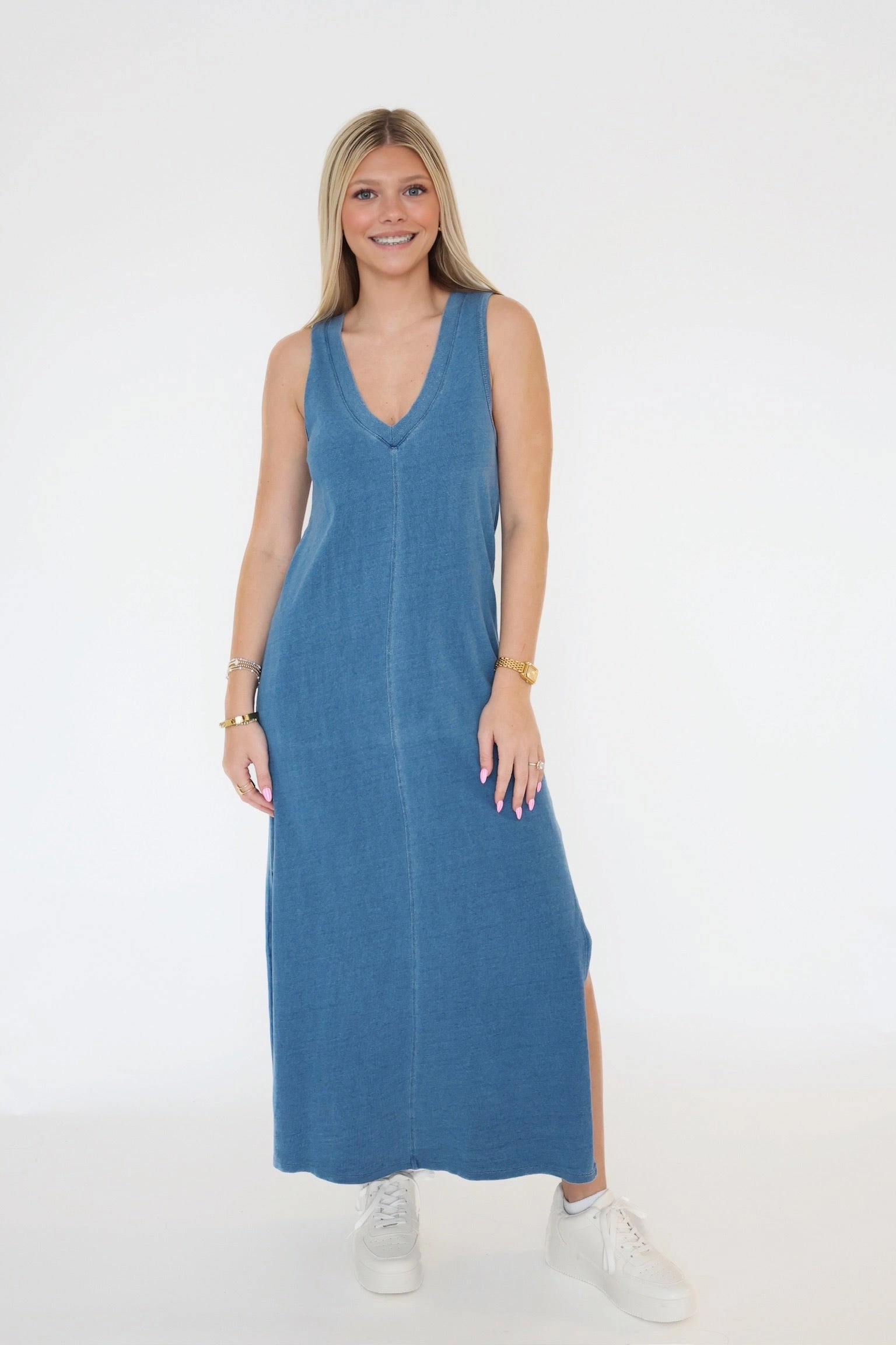 Palisades Denim Dress Oversized Fit MinimalistDesign