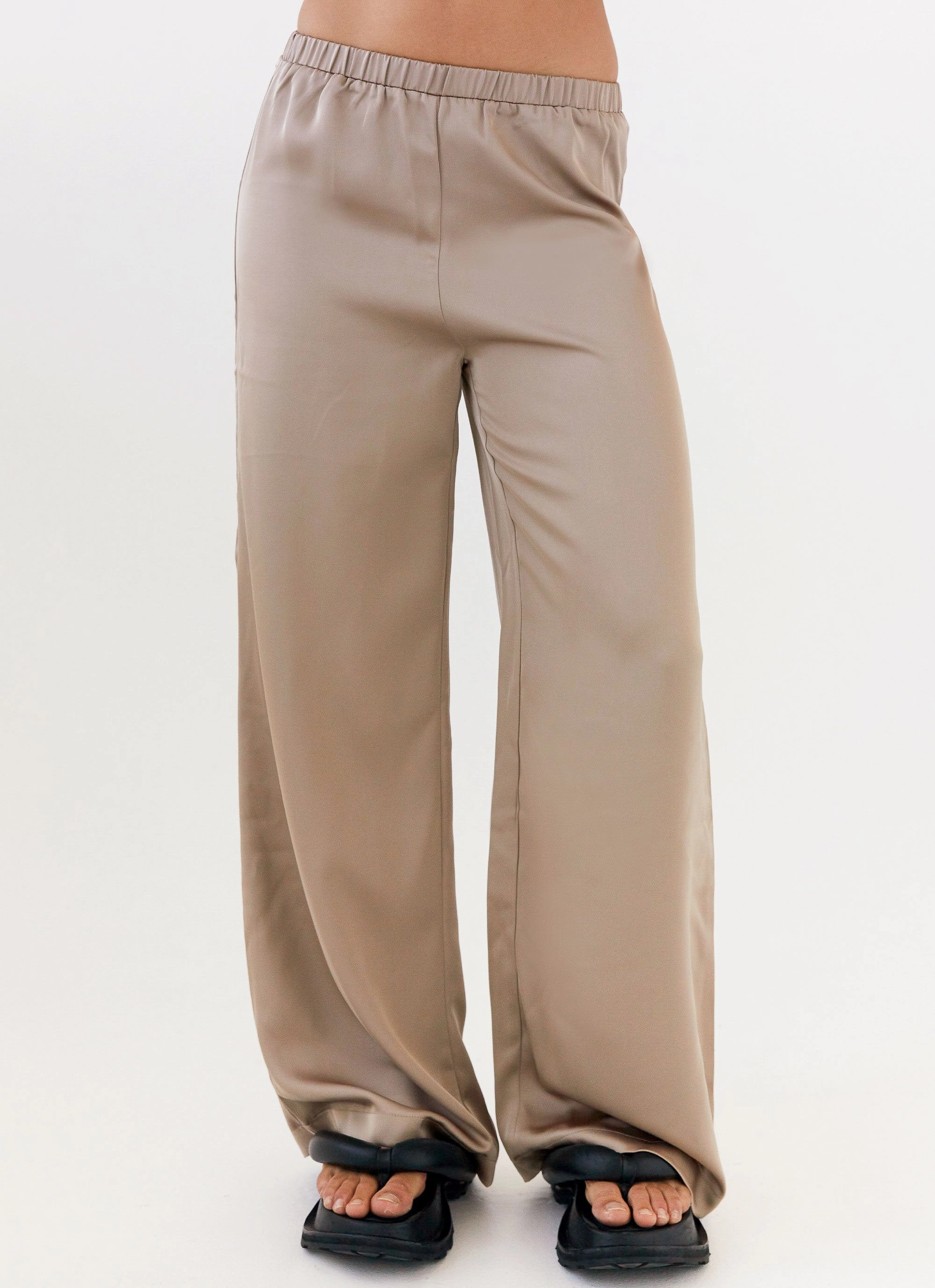 Palm Cove Satin Pants - Mushroom Moisture Control Fibers