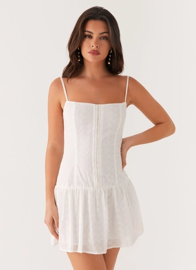 Palm Springs Mini Dress - White Fashionable Layers Palm Springs Mini Dress - White Natural Silhouette Flattering Style